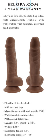 6 Inch Dildo - Dark