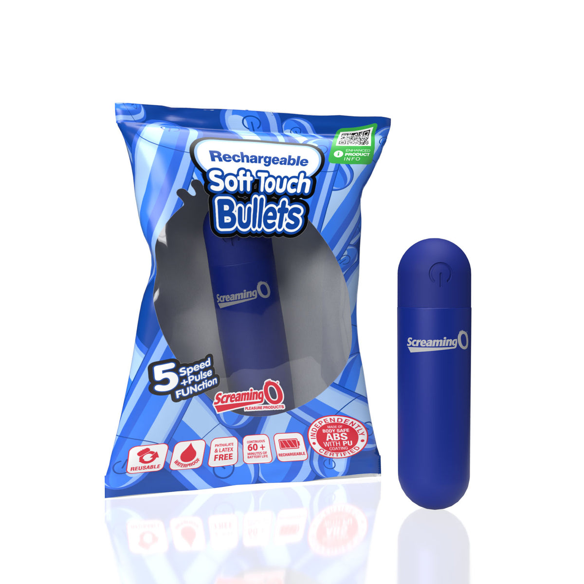 Screaming O Soft Touch Rechargeable Bullet - Blue