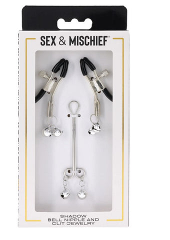 Shadow Bell Nipple and Clit Jewelry Silver