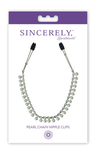 Sincerely Pearl Chain Nipple Clips