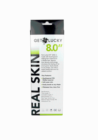 Real Skin 8" Dual Layer Dildo - Beige