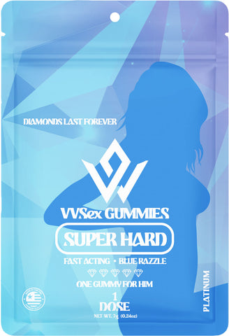 Vv Sex Gummies - Male Super Hard Edition Blue Razzle - 60ct