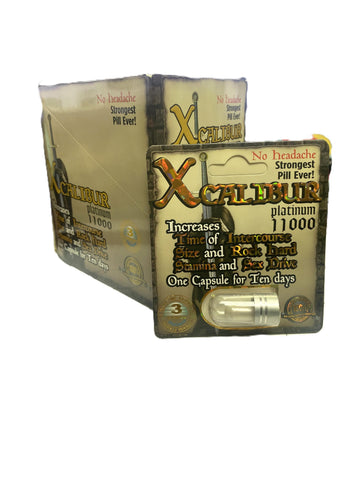 Xcalibur Male Sexual Enhancement 24ct 11000 Platinum Display