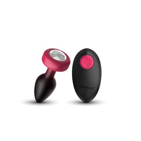 Eluxe Vibrating Clr Gem Rbyombre Plug Sm With Remote