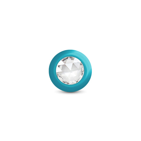Eluxe Vibrating Clr Gem Bluombre Plug Md With Remote