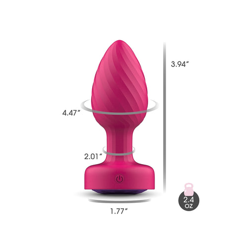 Twila Twirling Purple Gem Light Up Vibrating Plug With Pnk Heart Remote