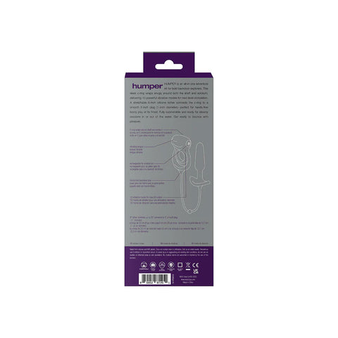 Humper Rechargeable Dual C-Ring With Anal Plug - Purple