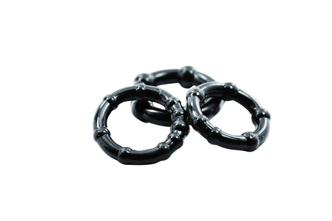 Cockring Combo Beaded - Black