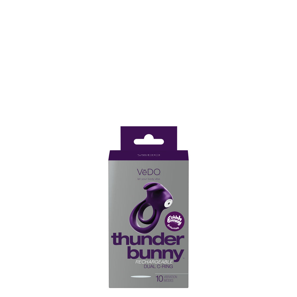 Thunder Bunny Rechargeable Dual Ring - Perfectly Purple