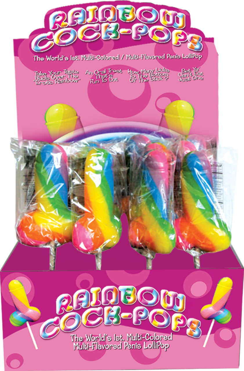 Display Rainbow Cock-Pop 12 Pieces