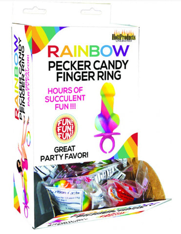 Rainbow Cock Ring Pop - 12 Piece Display