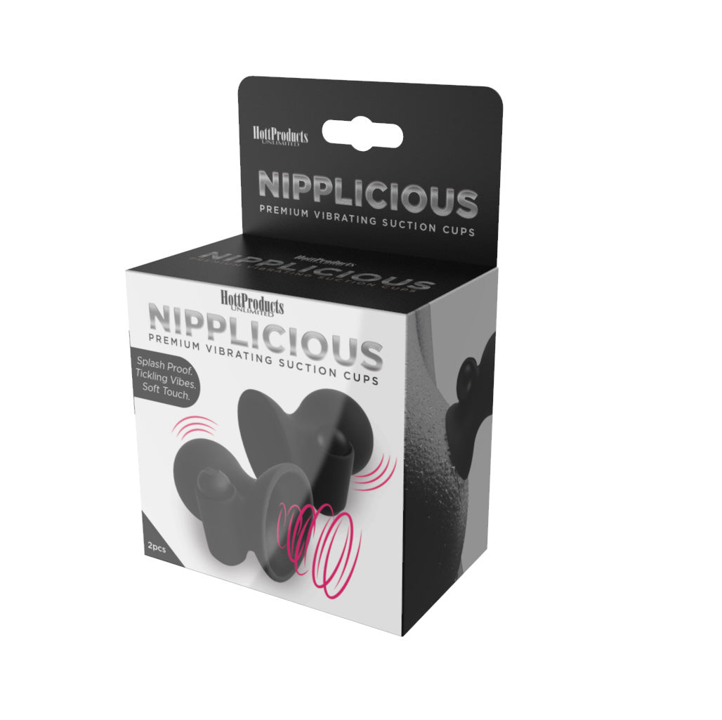 Nipplicious - Vibrating Nipple Suction Cups -  Black