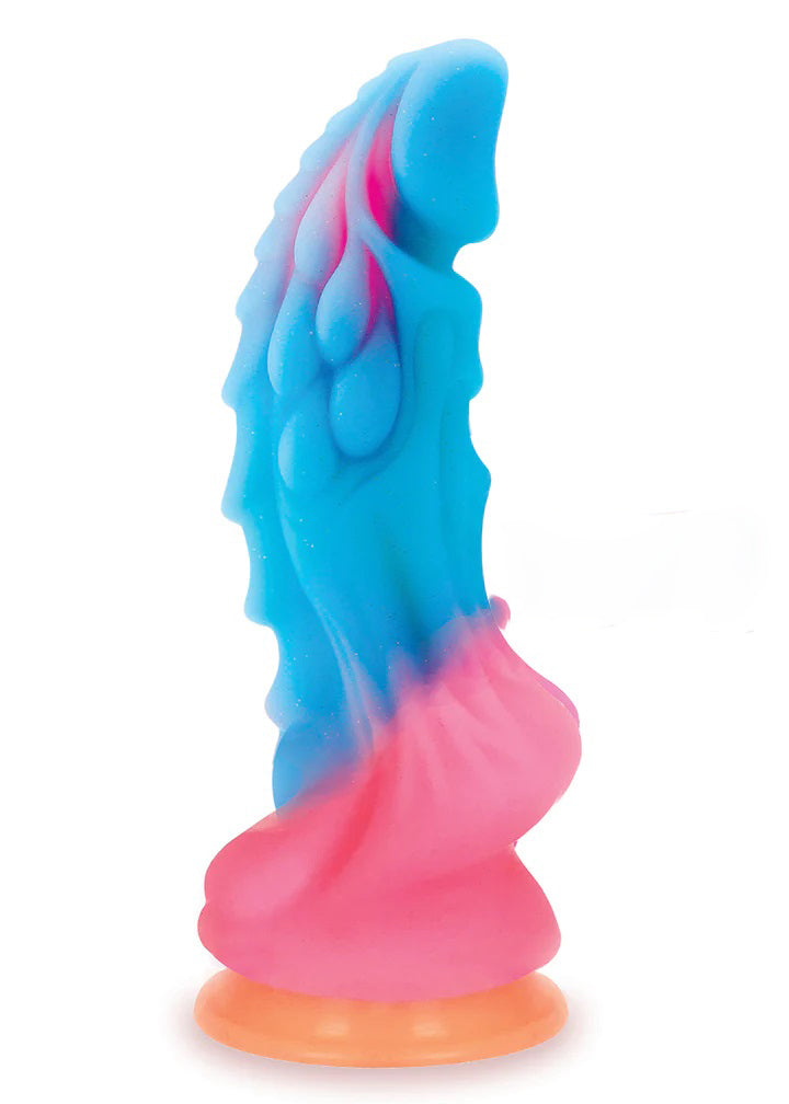 Alien Nation Dragon Silicone Glow in the Dark Creature Dildo - Multicolor