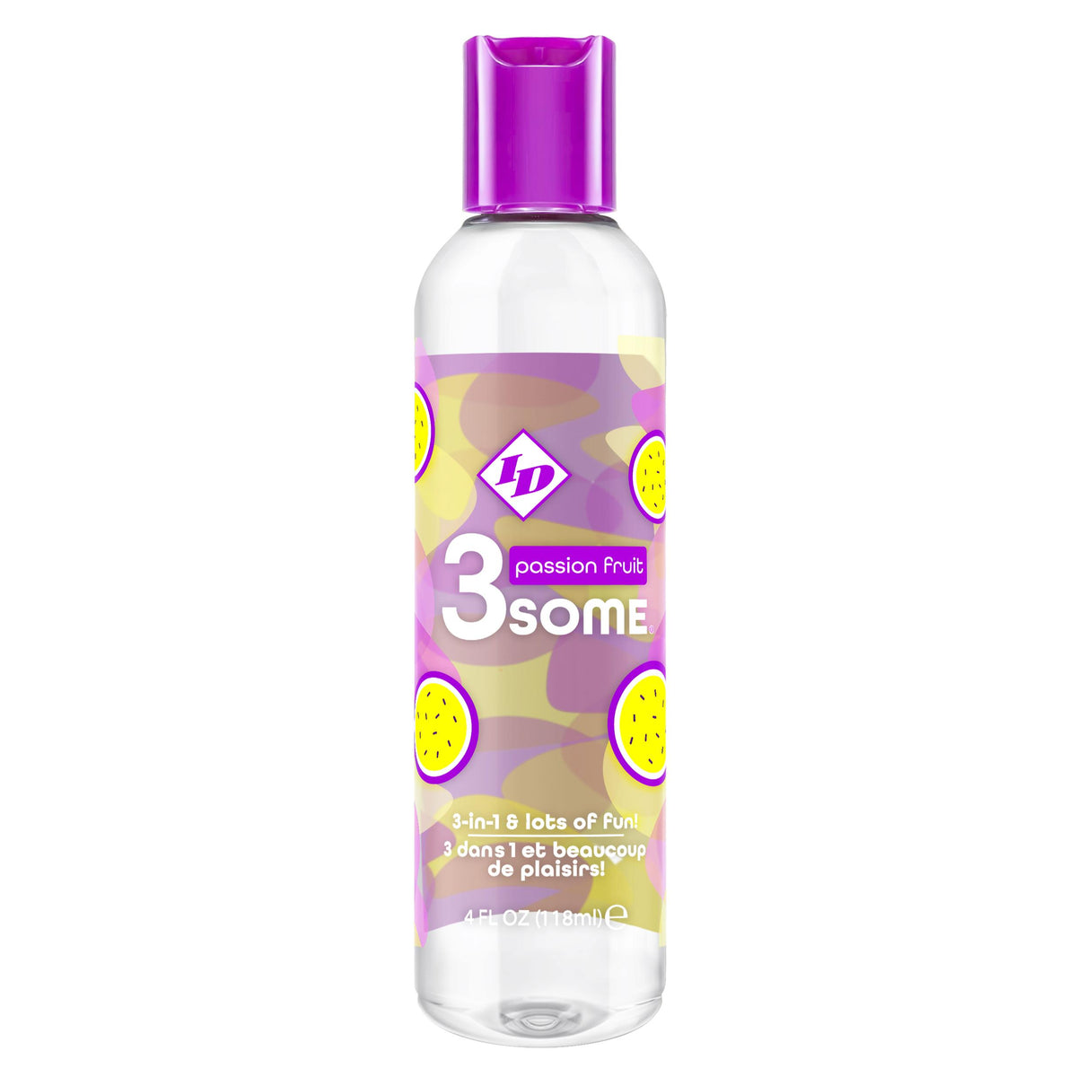 3some 3-in-1 Lubricant - Passion Fruit - 4 Fl. Oz.