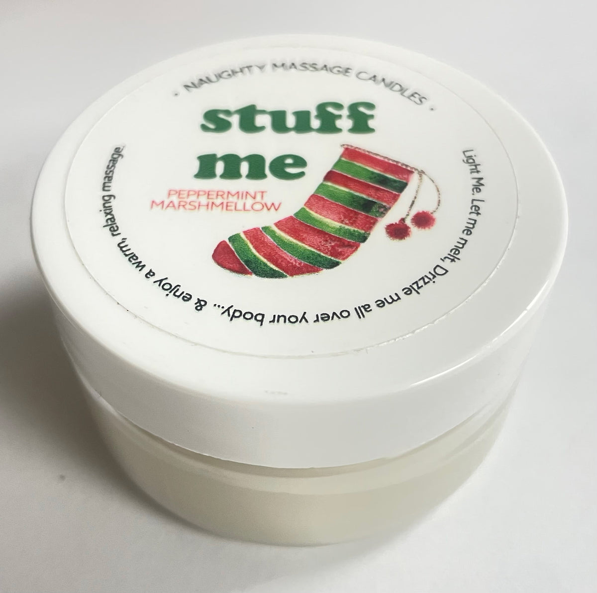 Stuff Me Massage Candle - Peppermint Marshmallow 1.7 Oz