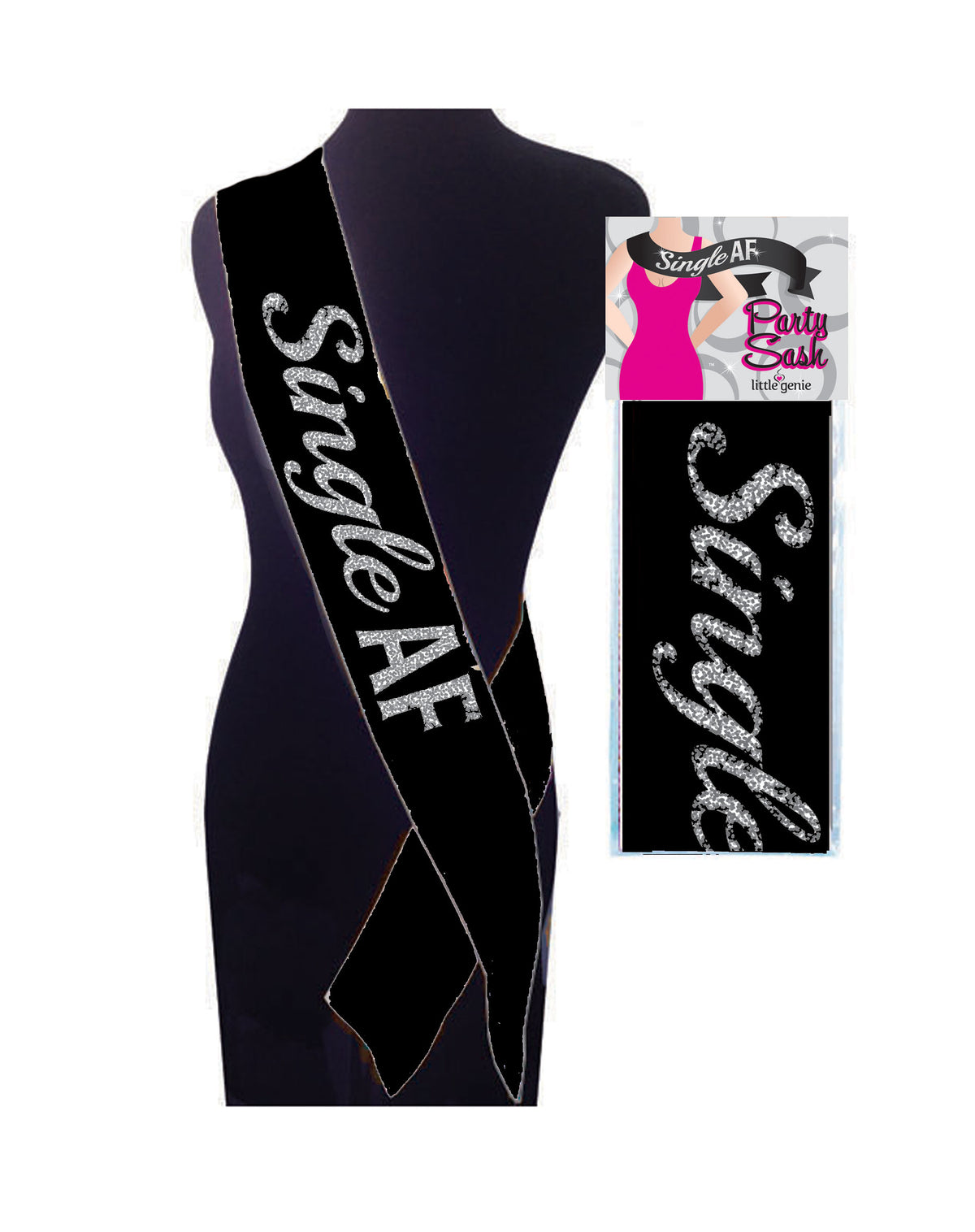 Single Af Sash - Black