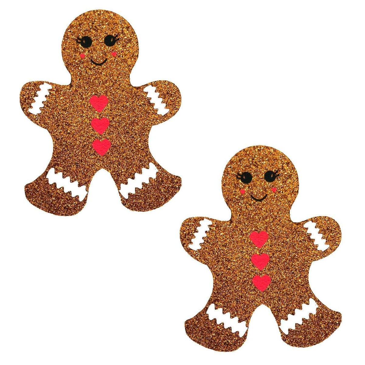 Glitter Gingerbread Man Nipple Cover Pasties