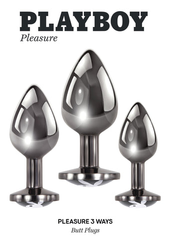 Pleasure 3 Ways - Butt Plug - Hematite