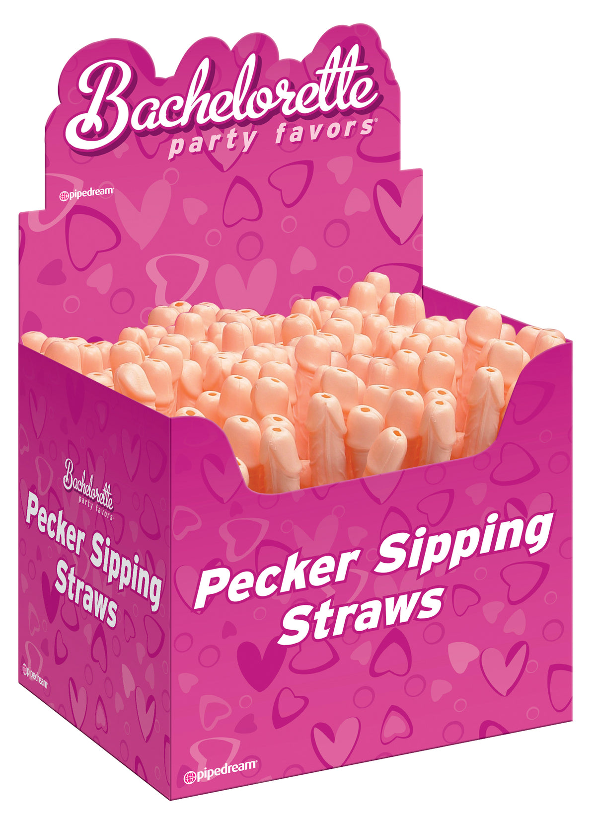 Bachelorette Party Favors - Pecker Sipping Straws  - 144 Piece Display - Light