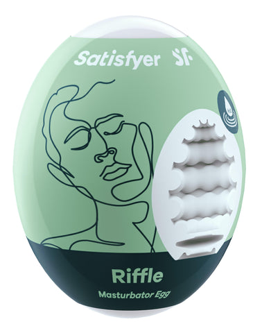 3 Pc Set Masturbator Egg - Riffle - Light Green