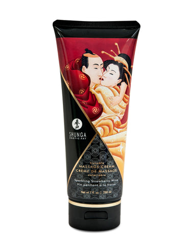 Kissable Massage Cream - Sparkling Strawberry  Wine - 7 Fl. Oz. / 200 ml