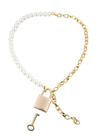 Pearl Day Collar - White/gold