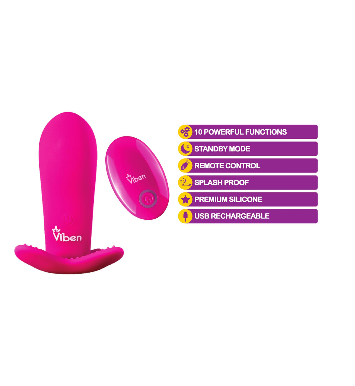 Intrigue - Hot Pink - Remote Control 10-Function Panty Vibe