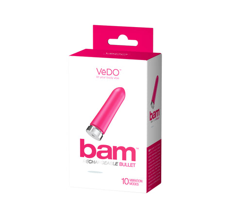 Bam Rechargeable Bullet - Hot in Bed Pink