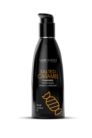 Aqua Salted Caramel Flavored Water Based Intimate  Lubricant - 2 Fl. Oz.