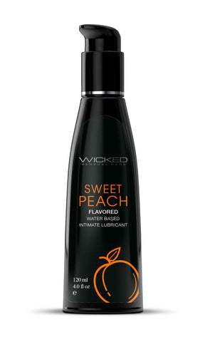 Aqua Sweet Peach Flavored Water Based Intimate  Lubricant - 4 Fl. Oz.