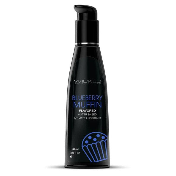 Aqua Blueberry Muffin Flavored Water Based  Intimate Lubricant - 4 Fl. Oz.